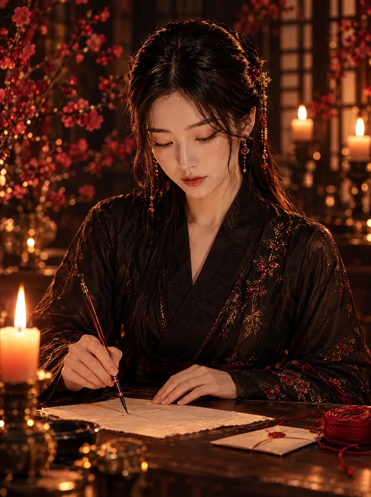 편지를 쓰는 월화
